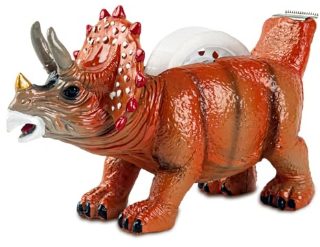 Triceratops Dinosaur Tape Dispenser Resin Heavy Duty Cute Desk Stationery