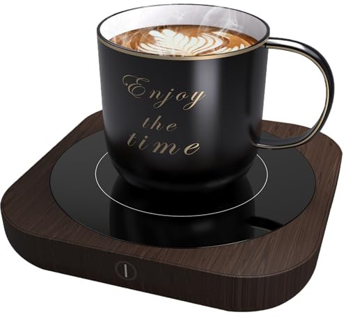 MQFORU Scaldatazze da Caffè Scalda Tazze Scaldabevande Elettrico con Tecnologia Touch 3 Temperature Regolabili (fino a 180 ℉/80 ℃), 4H Spegnimento Automatico Scaldatazze Scalda tè Regalo di Natale