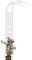 Arco de jardín de metal montado en la pared, resistente a la intemperie, medio redondo, pérgola, cenador para césped, patio, color blanco, 2,2 x 2,4 m
