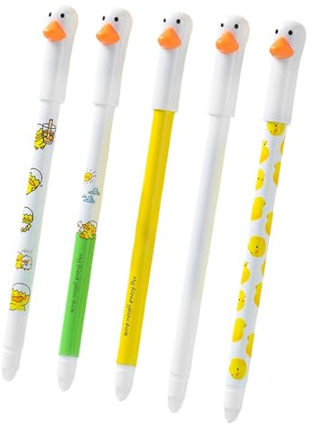 Generisch Feine Spitze Ausradierbare Stifte,0,5mm Entenform-Gelstifte Zum Radieren & Schreiben - Glatt & Verschmierfrei Schreibzubehör Für Schule, Büro & Kreatives Journaling