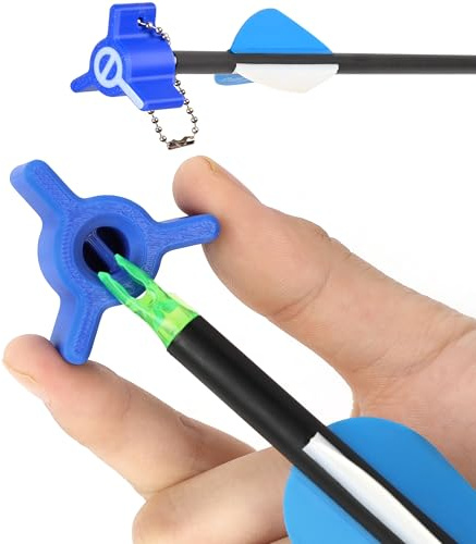 limaity Archery Arrow Nock Adjuster Arrow Feather Corrector Universal for Recurve Bows & Compound Bows Arrow (Compound Bow Version, Blue)