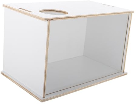 KOMBIUDA Baño de Arena Superficie Lisa Multifunción para Hámster y Chinchilla y Estructura de Acrílico y Madera, Accesorio Práctico para Tienda de Mascotas y Hogar