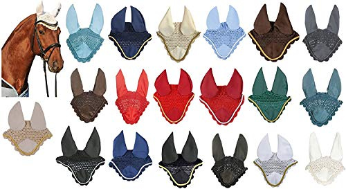 Flugmask med öron för häst