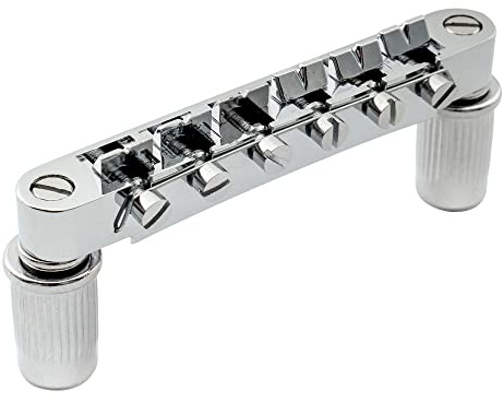 Musiclily 52mm ABR-1 Tune-O-Matic Puente con Postes M8 para Guitarra Eléctrica Epiphone Les Paul,Cromado