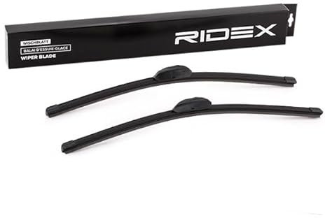 RIDEX Scheibenwischer Set Wischerblätter Satz mit Spoiler Frontscheibenwischer Vorne Wischblattausführung: Flachbalkenwischblatt Rahmenlos Länge 1: 500mm Länge 2: 500mm 298W0180