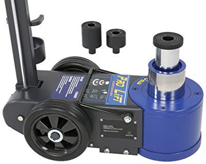 Pro-Lift-Werkzeuge Rangierwagenheber pneumatisch Teleskop 40t / 20t Druckluft-Stahl-Wagenheber 2-stufig Pneumatikantrieb Werkstatt 40t/20t professionell Druckluftheber LKW PKW