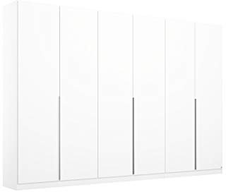Rauch Möbel Alabama Drehtürenschrank Schrank Kleiderschrank Weiss, 6-türig, Inklusive Zubehörpaket Superior, 3 Kleiderstangen, 6 Einlegeböden, 3 Schubkästen, 1 Wäscheeinteilung, BxHxT 271x210x54 cm