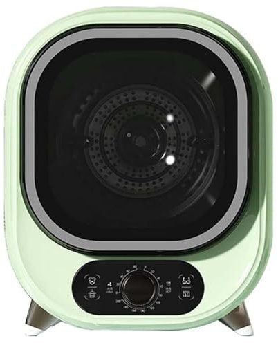 ZMIN Secadora pequeña, Secadora de Condensador portátil, Secadora con ventilación de 5 kg, Compacta, Mini Secadora giratoria, Capacidad de Carga de 0,8 kg,Verde,1