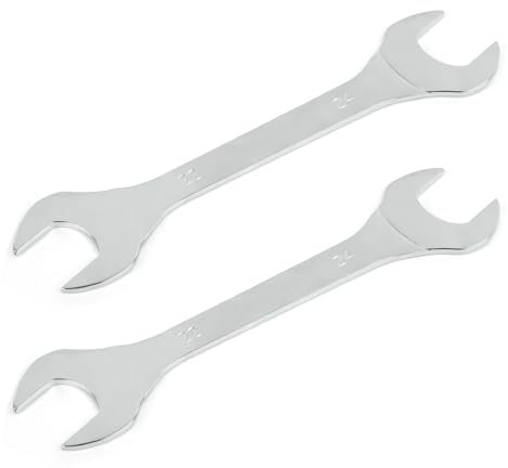 Aoktorkit 2 Pcs Double Open End Spanner,22mm x 24mm Chrome Vanadium Steel Wrench Super-Thin Open Ended Wrench Flat Spanner for Narrow Space,DIY,Pipeline,Repair Bicycle Repair and Home Maintance