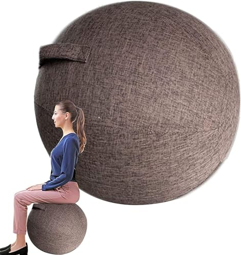 Sedia con Palla per Esercizi per Ufficio e scrivania, Sedia da Yoga con Copertura per Palla di stabilità, Sedia da Ufficio con Palla per Yoga Copertura per Sedia con Palla per Yoga