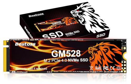 Bestoss 1TB M.2 SSD NVMe PCIe 2280 Internal Solid State Hard Drive, Up to 5000 MB/s, 3D NAND SLC Cache, SSD for Gaming PC Storage, Business Laptop, Home Entertainment, Creative Workflow GM528