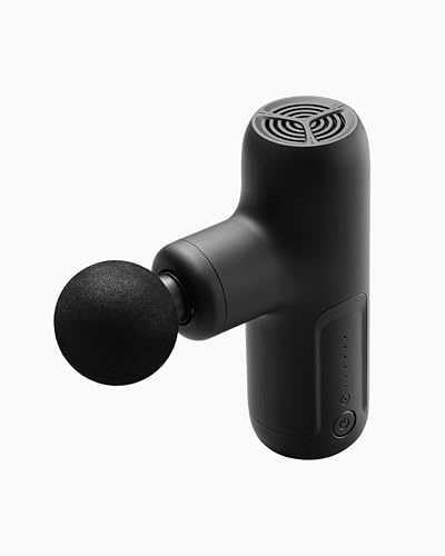 Flowlife Flowgun Air Ultralätt Massagepistol på 340 gram, 20W Borstlös Motor, Tyst Teknologi, Lätt massagepistol med 4 Utbytbara Huvuden, Svart