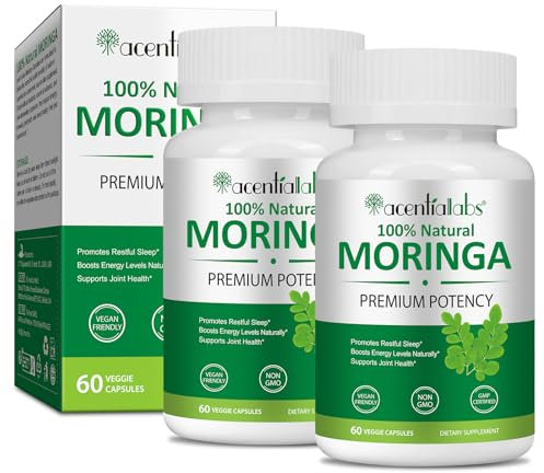 Moringa Kapseln I 800mg Tagesdosis I Moringa Pulver Kapseln I Veganes Moringa-Präparat I Ohne Zusätze- 120 Caps