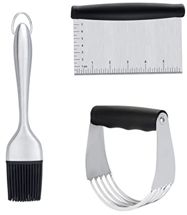 Milisten 3pièces Coupe-pâte Pâte Couteau à Pâte Grattoir Pâtisserie Cuisine Maison