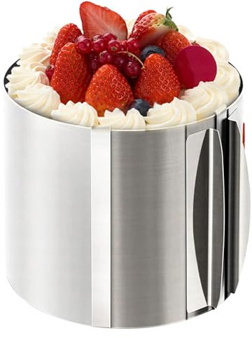 Anello per dolci, in acciaio inox, 20 cm, altezza – conchiglie ad anello per cucinare, dolci, utensili per la decorazione, strumenti per la scultura di caramelle, per la panetteria