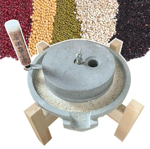 WLYMQFC Natural Granite Handmade Stone Mill Hand Grain Mill Grinder for Flour handmade stone mill grinding wet Manual Bluestone Food Pulverizer Dry Wet Mills for Spice Barley Soybean Classic Rice Past