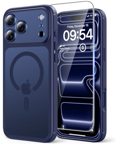 TAURI for iPhone 17 Pro Max Case Compatible with MagSafe, Matte Blue | 15FT Military-Grade Protection, Not-Yellowing Shockproof Anti-Scratch Slim Phone Bumper Cover