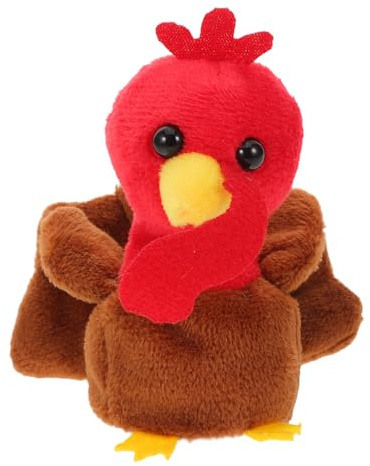Gatuida Títere de Dedo de Animal: Adorable títere de Mano de Pavo de Dibujos Animados para niños - Juguete de narración de Cuentos para el Aula, Ideal para Fiestas Infantiles