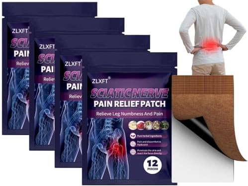 Cerotto per Il Rilassamento dei Muscoli Pelvici,48pcs Cerotto per Sciatica,Toppa Adesiva per Bacino,Cerotti Riscaldati per Il Dolore All'Anca,Cerotti per Dolore All'Anca,Cerotti per Nervo Sciatico