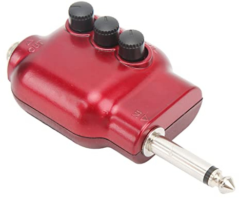 Guitar Mini Preamp Impedansmatchning för akustiska gitarrer Röd