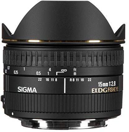 Sigma 15mm f/2.8 EX DG Diagonal Fisheye Lens for Canon SLR Cameras Black