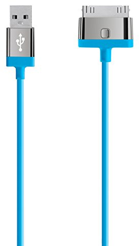 Belkin Mixit Colour Range 2 m 30-Pin Charge and Sync Cable for iPhone 4/4s, iPad 2, 3 and 4 - Blue