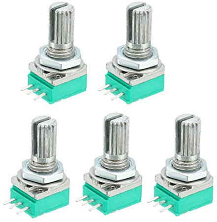 sourcing map 5 Stk. RK097N 50K Ohm Variable Widerstände einzelner Dreh Rotary Potentiometer