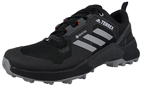 adidas Herren Terrex Swift R3 GTX Walking Shoe, Core Black/Grey/Solar Red, 44 2/3 EU