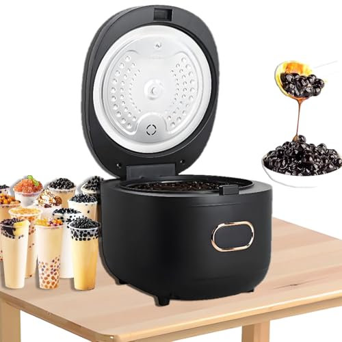 Máquina De Granallado De Té Con Leche Y Perlas De Tapioca Comercial De 5 L, Automática, Con Control Preciso De Temperatura, Duradera Y Fácil De Limpiar, Ideal Para Tiendas De Té Con Leche Y Postres