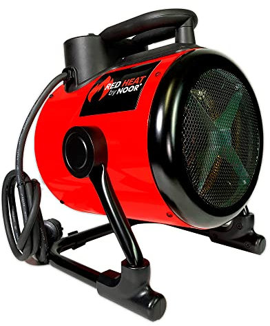 NOOR Gewächshausheizung „Red Heat“ mit Frostwächter I Elektrische Heizung für Gewächshaus & Wohnmobil bis 30m² I Spritzwassergeschützt nach IP24 I Premium Zubehör für Gewächshaus I 3000 Watt