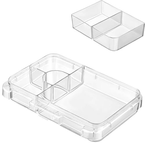My Vesperbox – Len - Bento Box Kinder - Lunchbox mit 4+2 Fächern - extrem robust – Brotdose – Brotbox ideal für Kindergarten und Schule (Unterteilung Groß + klein)