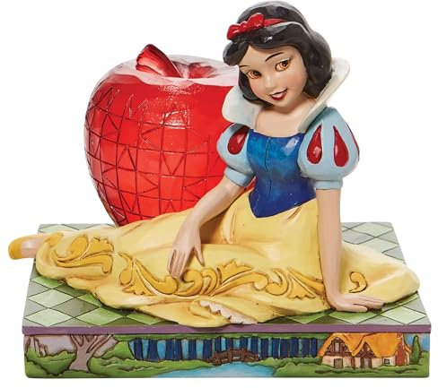Disney Figurine Traditions Blanche-Neige avec Pomme, Multicolore, Hauteur 15 cm