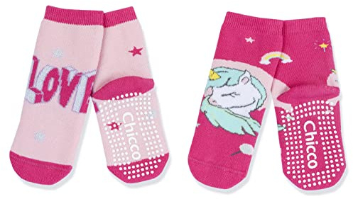 Chicco Set de 2 Pares de Calcetines Antideslizantes Niñas de Algodón NOS NOS