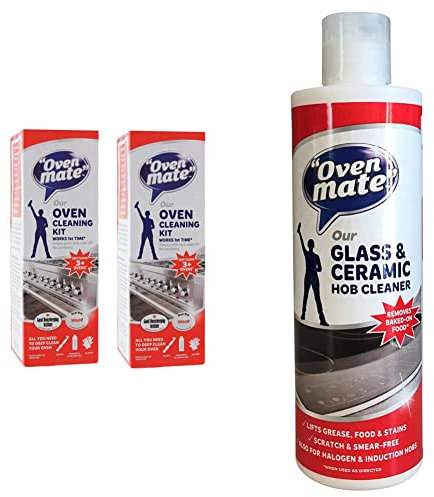 Oven Mate Oven Cleaning Kit 500ml Twin Pack & Glass and Ceramic Hob Cleaner 300 ml