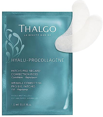 THALGO Faltenkorrigierende Augenpads Hyalu-Procollagène 2 Patches für sichtbar aufgepolsterte Falten um die Augenpartie