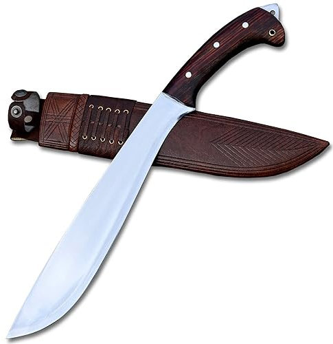 THE NEPAL 33 cm lange Klinge, handgeschmiedete Eli-Machete – große Dschungel-Machete – Häcksler – handgeschmiedetes Machetenmesser – Camping-Machete – Buschräumungsscheide inklusive