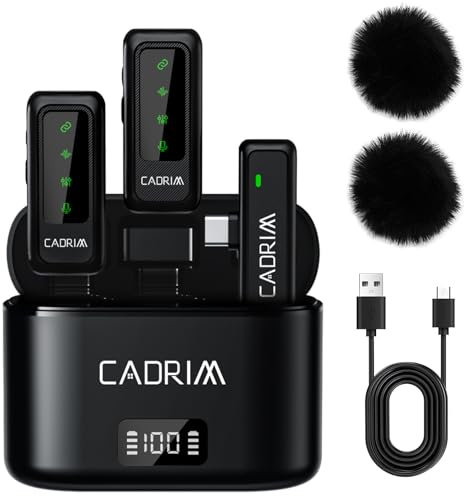 Micrófono Lavalier inalámbrico para iPhone/Android con funda de carga de 500 mAh y pantalla LED, enchufe de micrófono de teléfono móvil, reproducción, reducción de ruido, para grabación de video,