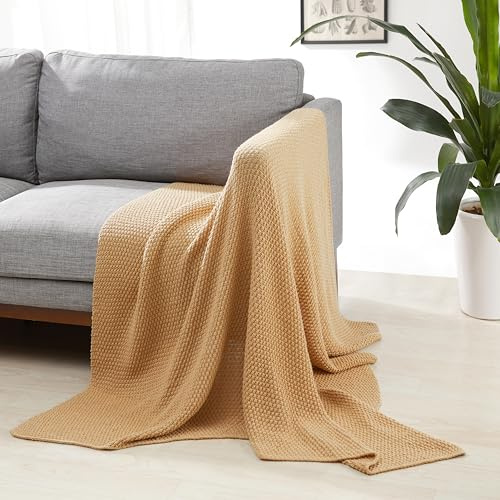 Amazon Basics Decorativa para habitación Manta arrullo, 127 x 152 cm, Arena