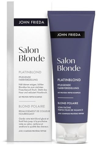 John Frieda Salon Blonde - Platinblond - Farbveredelung - Hält den eisigen, kühlen Blondton bis zum nächsten Friseurbesuch frisch - Inhalt: 120 ml - Formuliert ohne Ammoniak oder Peroxid