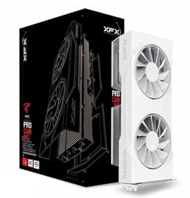 XFX Swift AMD Radeon RX 9060 XT OC White Gaming Edition with 16GB GDDR6 HDMI 2xDP, AMD RDNA™ 4 (RX-96TSW16WQ)