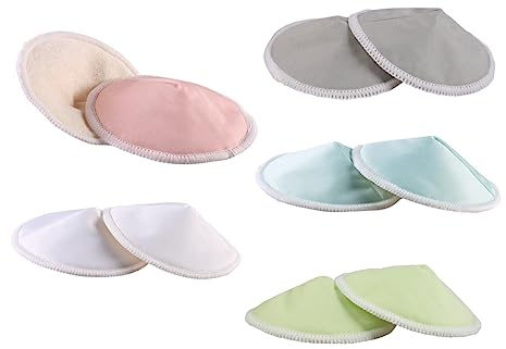 Beaupretty 10 pièces Coussins Allaitement Lavables de Protège Nipple à Couches Forme de Respirant et Durable pour Allaitantes Mélangées