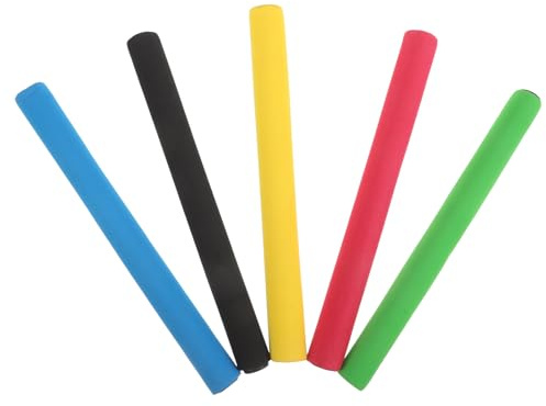 HEMOTON Staffetta da 5 Pezzi in Schiuma Antiscivolo Bastoni per Gare di Corsa Scolastiche e attività Outdoor Testimone da Corsa Sicuro e Portatile per Staffette di Pista