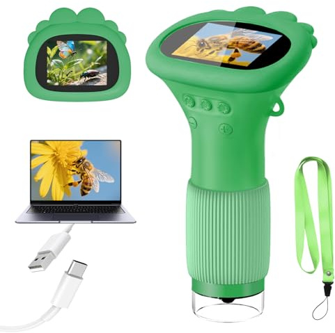 Microscope for Kids 1000X Handheld Digital Miniscope Stem Toys Gifts