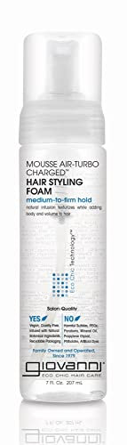 GIOVANNI Mousse Air-Turbo Charged, Hair Styling Foam, 7 oz (Pack of 3)