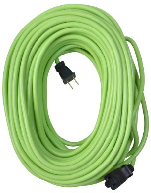 Southwire Outdoor Extension Cord - Flexible Weatherproof Power for Landscaping & Outdoor Lighting - SJTW Extension - 16 Gauge - 2 Prong - 120 Foot - Lime Green