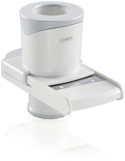 Leifheit Scheibenschneider Pearl Grey mit verstellbarer Scheibendicke, handlicher Gemüseschneider für komfortables Schneiden und ergonomischen Griff, spülmaschinengeeignet, Küchenhobel, Gurkenhobel