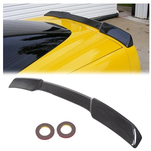 ECOTRIC Rear Trunk Lid Wing Spoiler Compatible with 2005-2013 Chevy Chevrolet Corvette C6 ZR1 Carbon Fiber Painted