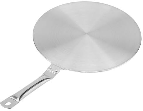 Stainless Steel Induction Cooktop Plate Adapter - Heat Conduction Diffuser for Electric Gas Stove & Glass Top with Heat-Proof Handle