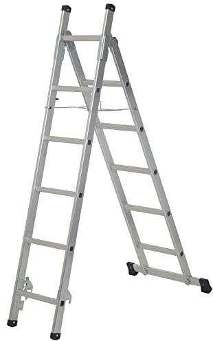 Werner 3 in 1 Aluminium Combination Ladder Multi Purpose 3 Way Ladder, Silver, 7101318