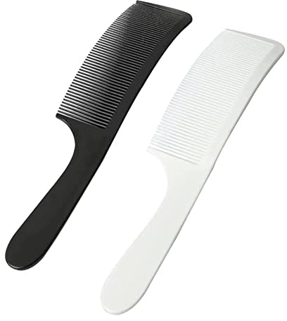 4 Pcs Curved Plastic Haircut Combs Barber Hair Clipper Comb Flat Top Hair Cutting Comb Professional Hairdressing Combs for Salon
